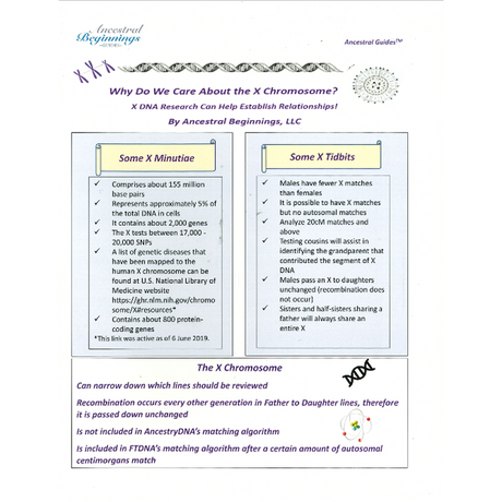 Why Do We Care About The X Chromosome? Ancestral Guide