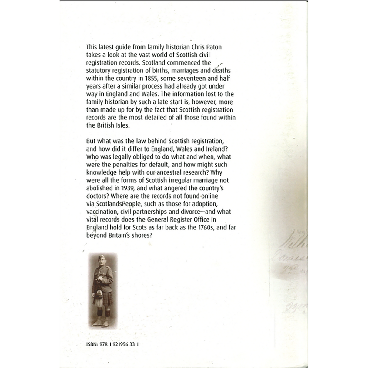 Discover Scottish Civil Registration Records back cover