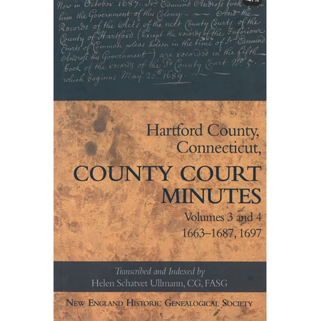 Hartford County, Connecticut, Court Minutes, Volumes 3 and 4