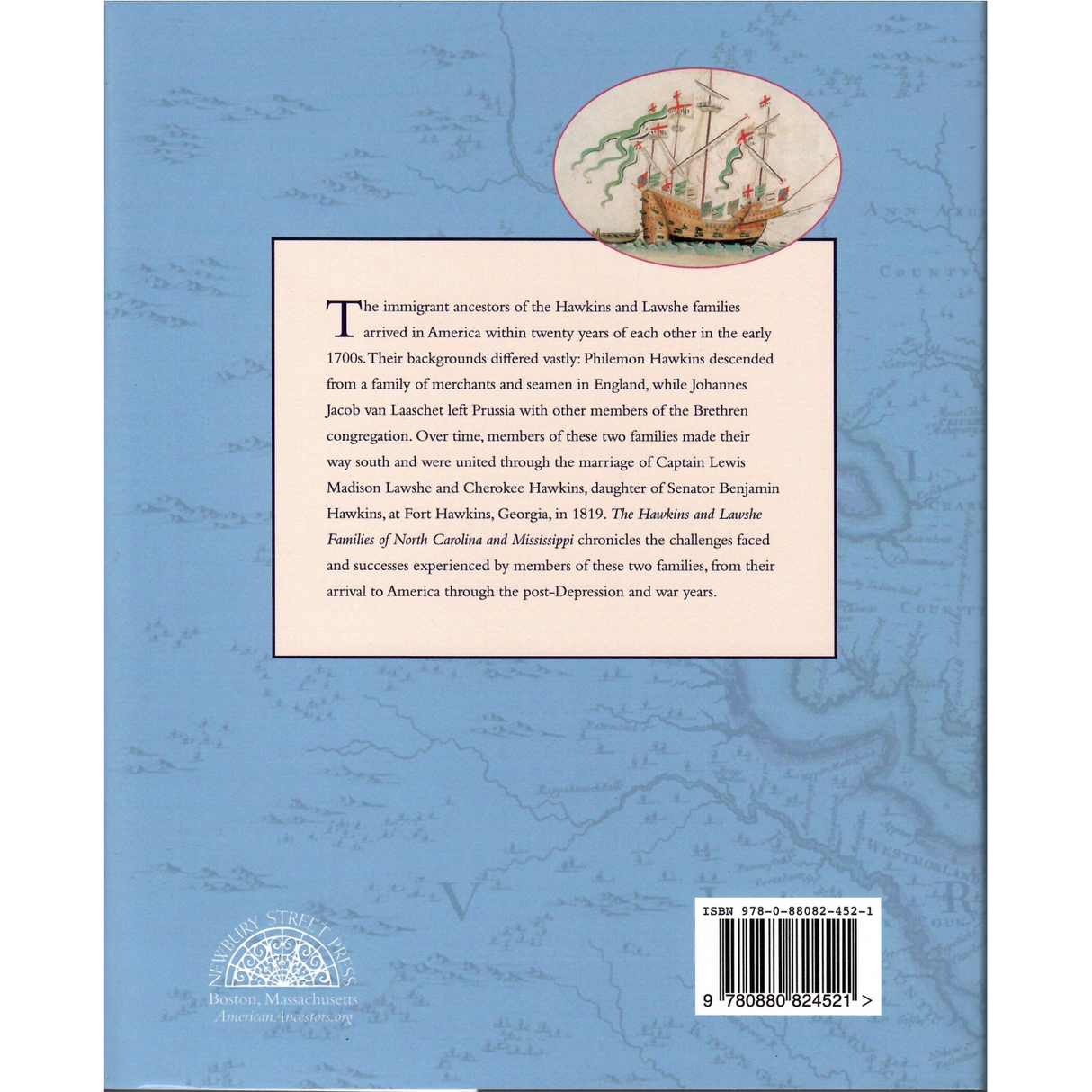 The Hawkins and Lawshe Families of North Carolina and Mississippi back cover