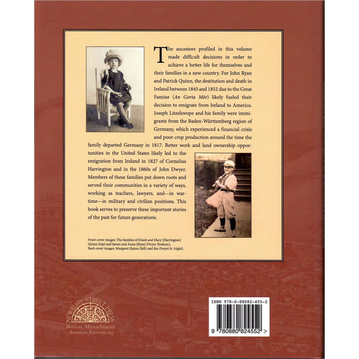 Putting Down Roots and Building Legacies back cover
