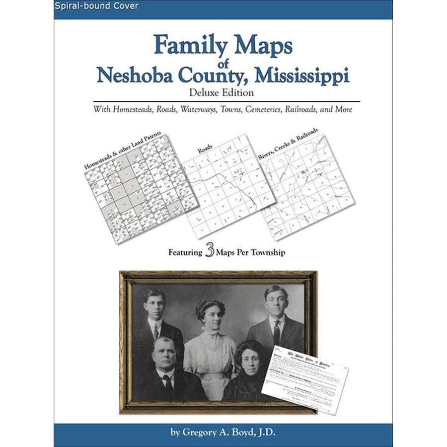 Family Maps of Neshoba County, Mississippi (Spiral book cover)