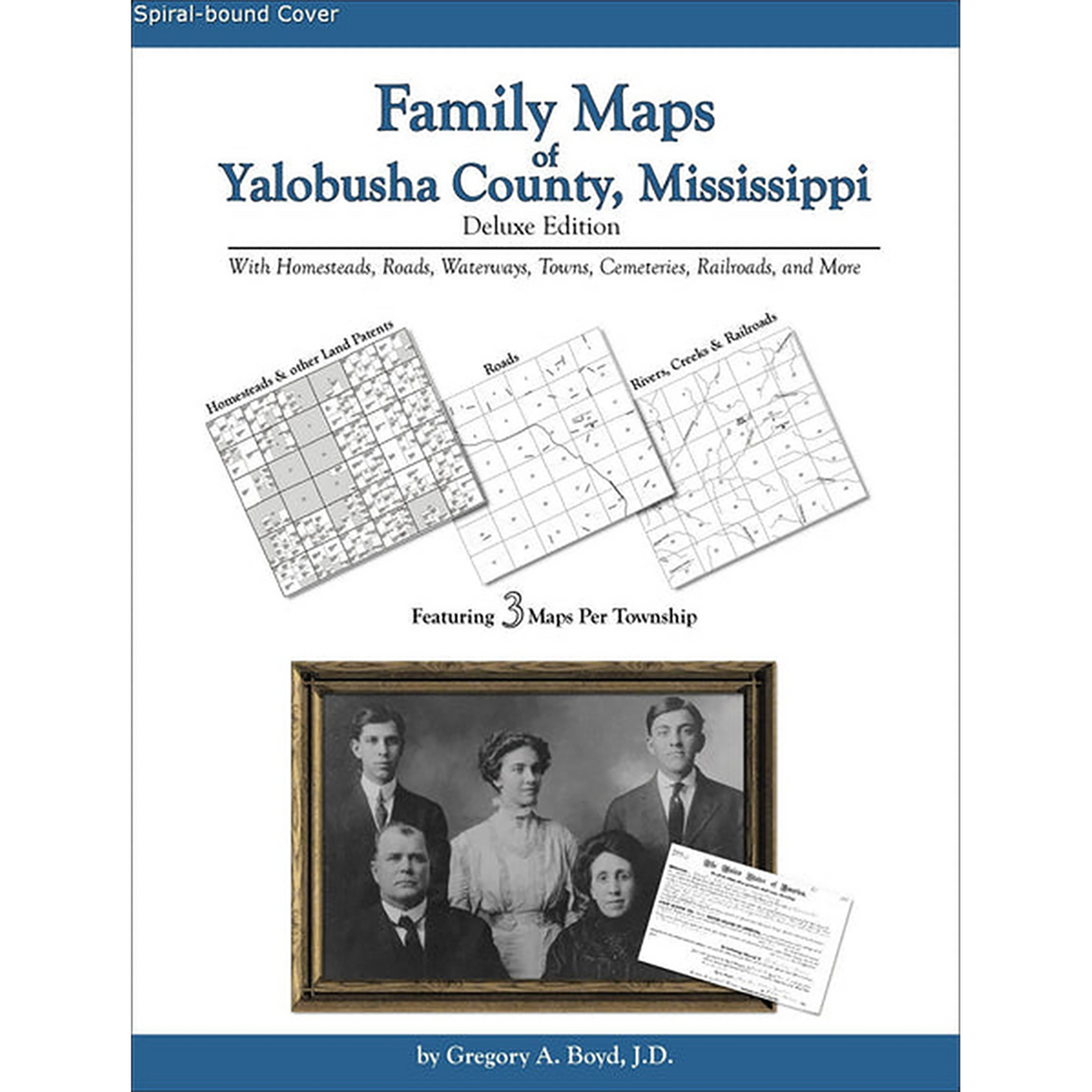 Family Maps of Yalobusha County, Mississippi (Spiral book cover)