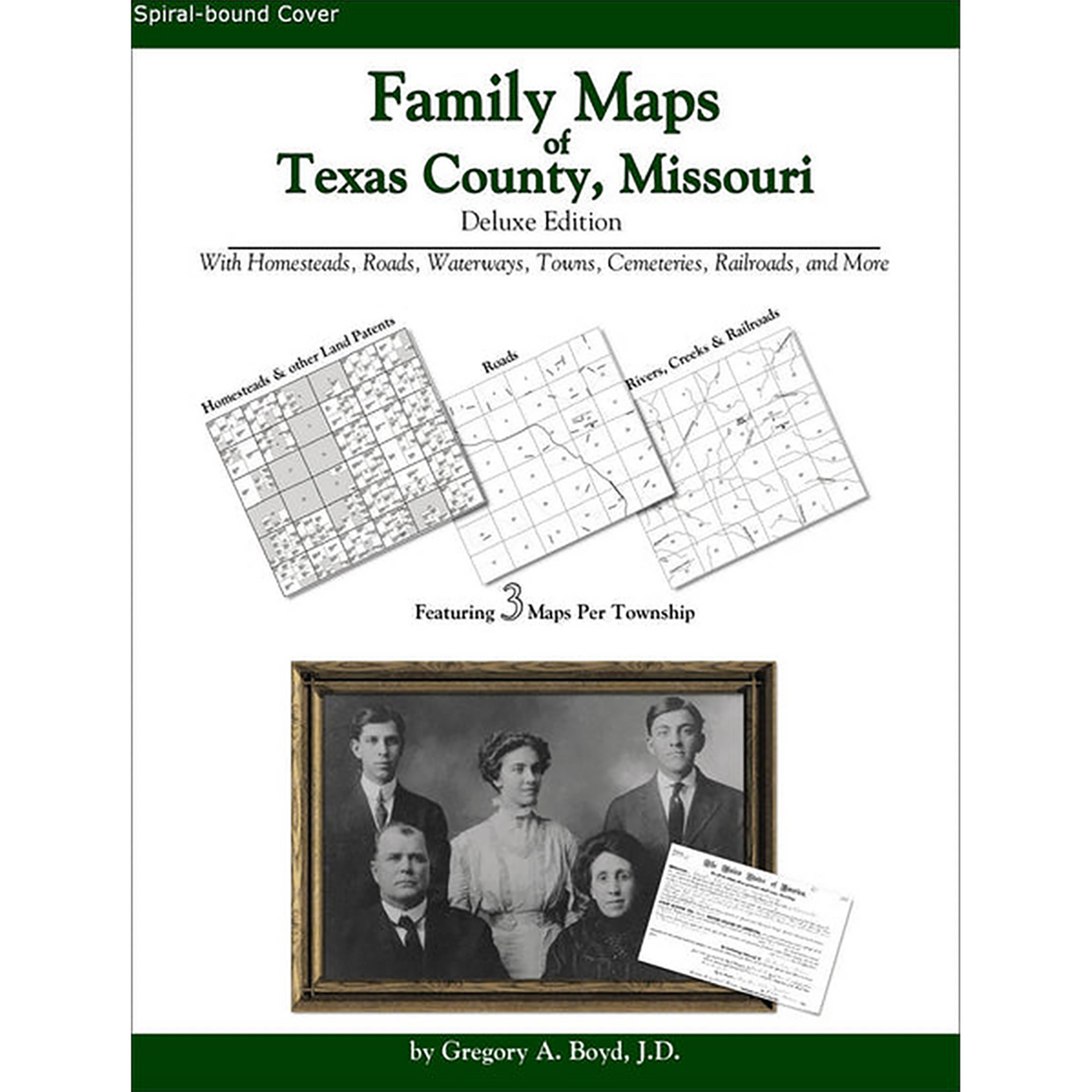 Family Maps of Texas County, Missouri (Spiral book cover)