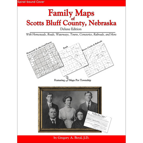 Family Maps of Scotts Bluff County, Nebraska (Spiral book cover)