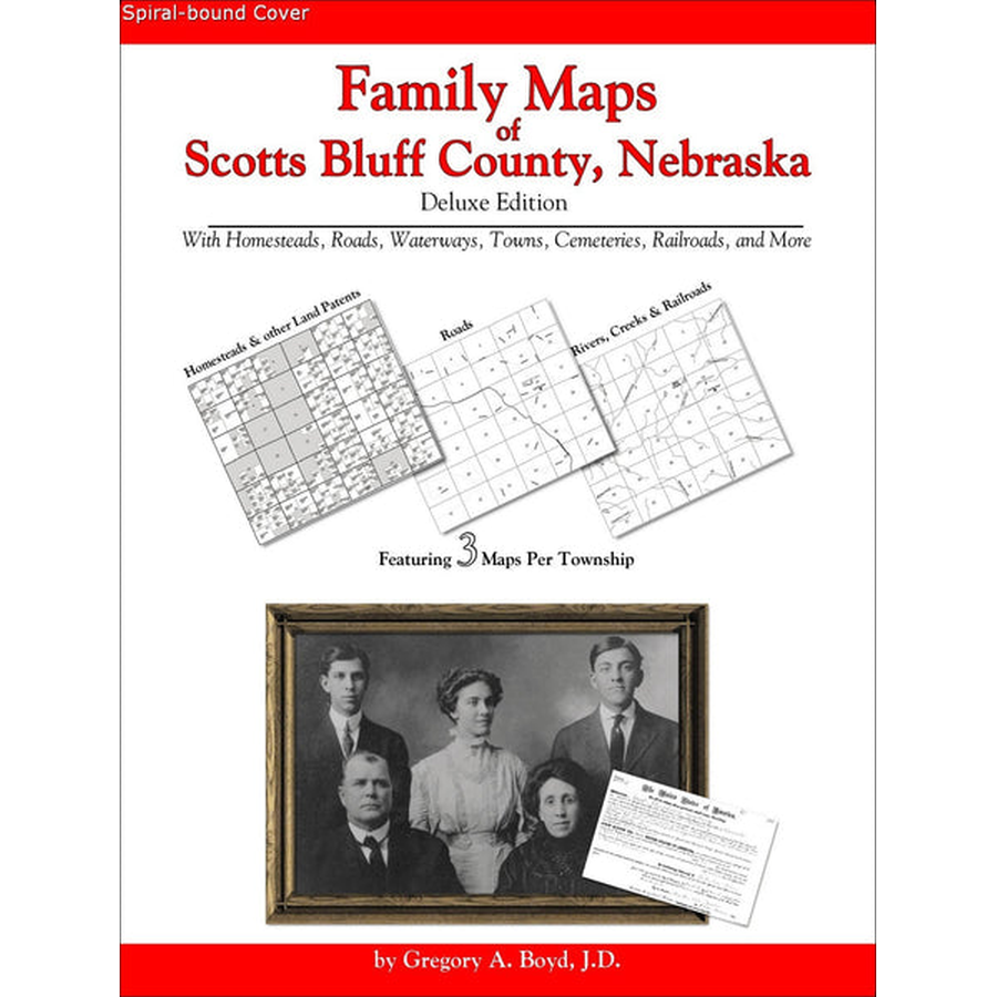 Family Maps of Scotts Bluff County, Nebraska (Spiral book cover)