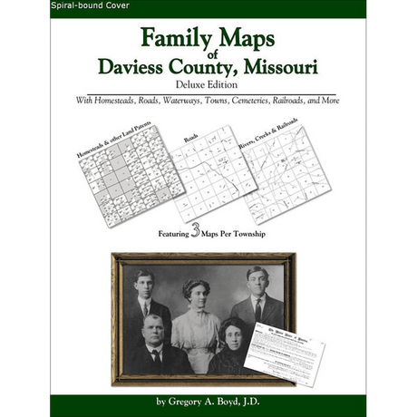 Family Maps of Daviess County, Missouri (Spiral book cover)
