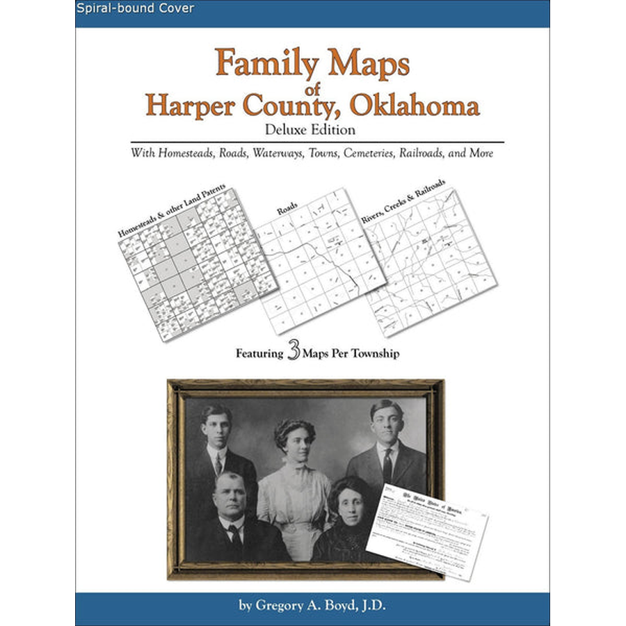 Family Maps of Harper County, Oklahoma (Spiral book cover)
