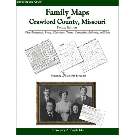 Family Maps of Crawford County, Missouri (Spiral book cover)