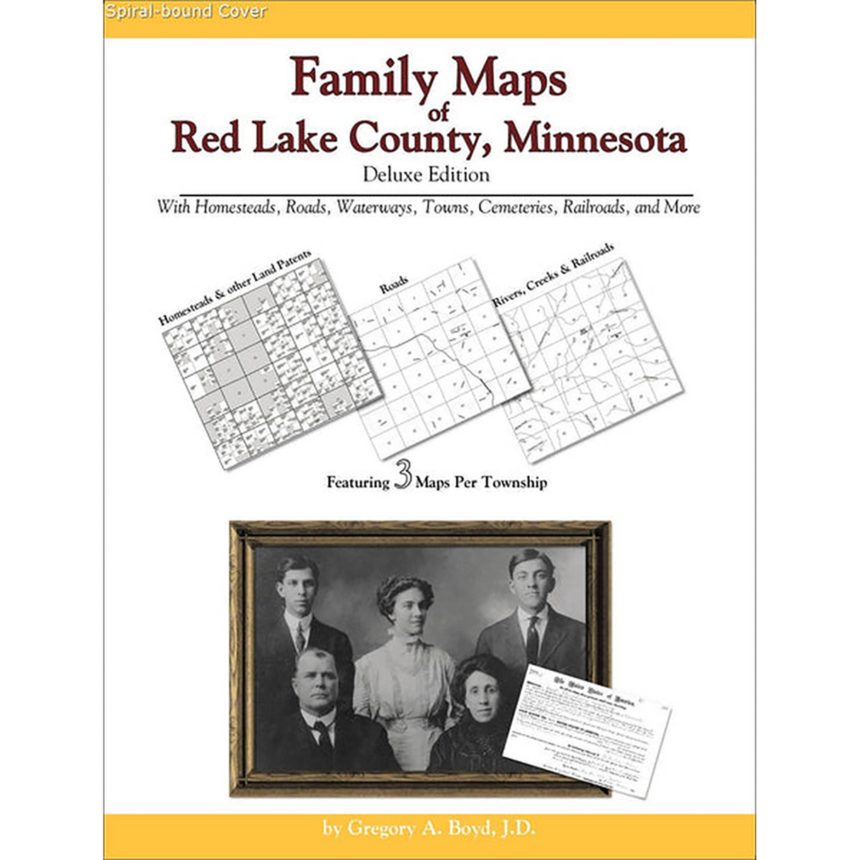 Family Maps of Red Lake County, Minnesota (Spiral book cover)