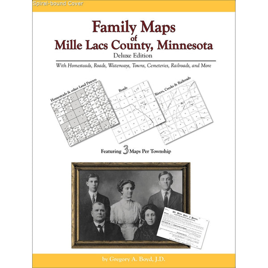Family Maps of Mille Lacs County, Minnesota (Spiral book cover)