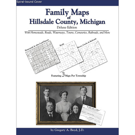 Family Maps of Hillsdale County, Michigan (Spiral book cover)