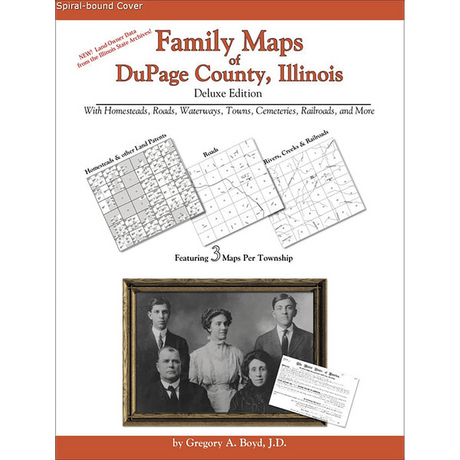 Family Maps of DuPage County, Illinois (Spiral book cover)