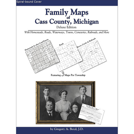 Family Maps of Cass County, Michigan (Spiral book cover)