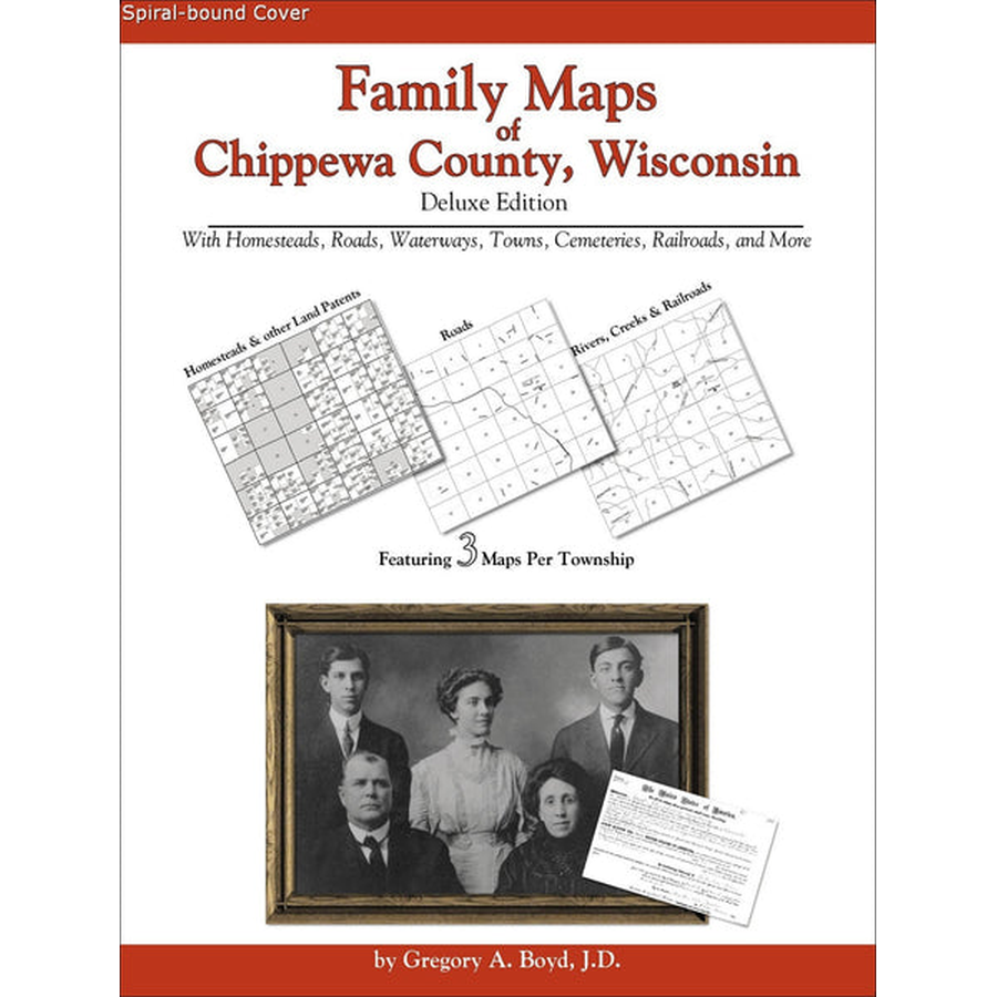 Family Maps of Chippewa County, Wisconsin (Spiral book cover)