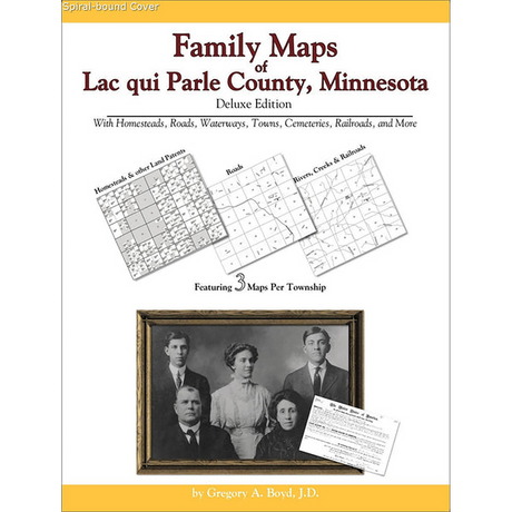 Family Maps of Lac qui Parle County, Minnesota (Spiral book cover)