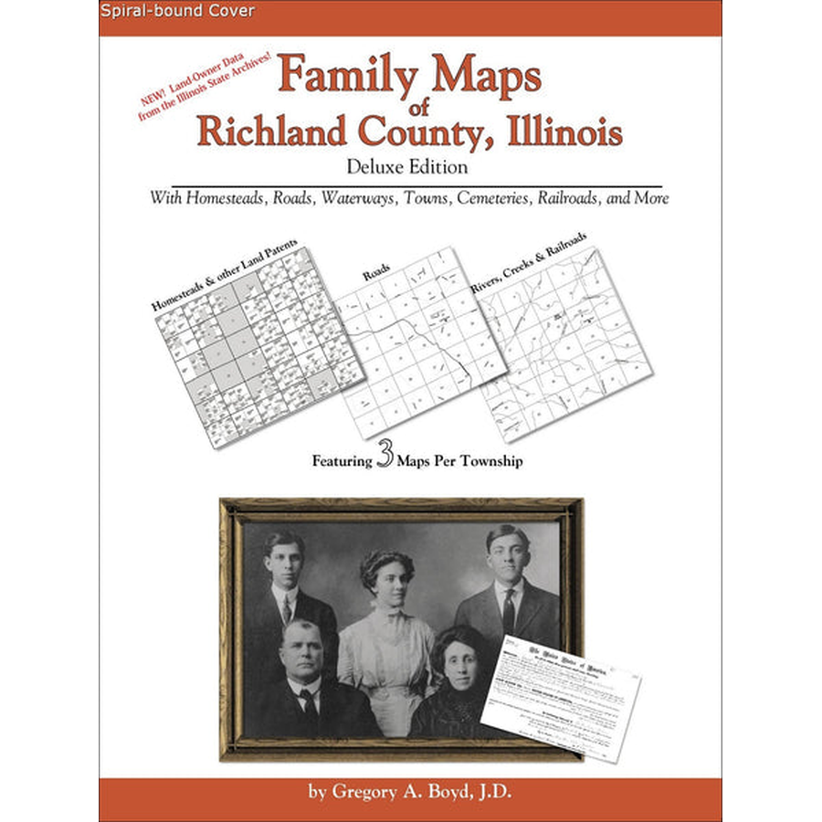 Family Maps of Richland County, Illinois (Spiral book cover)
