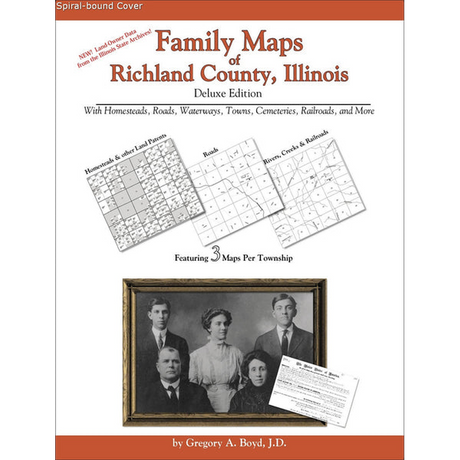 Family Maps of Richland County, Illinois (Spiral book cover)