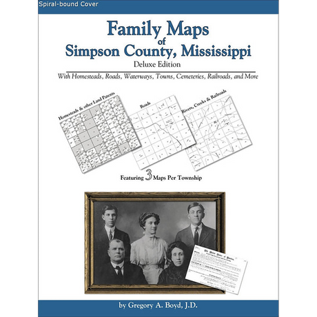 Family Maps of Simpson County, Mississippi (Spiral book cover)