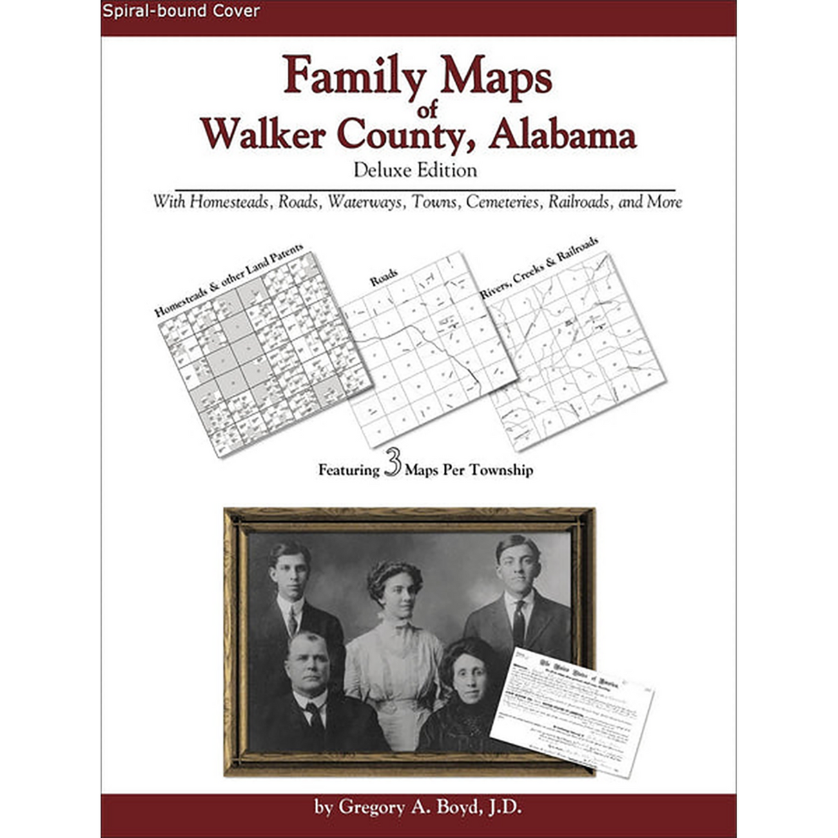 Family Maps of Walker County, Alabama (Spiral book cover)