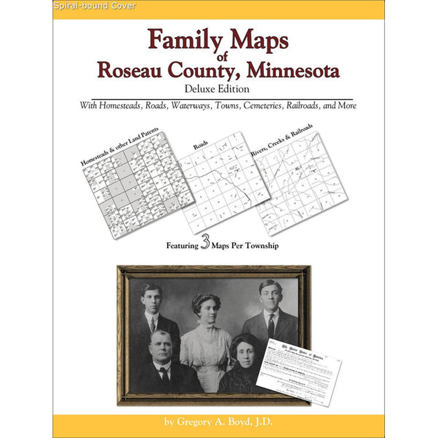 Family Maps of Roseau County, Minnesota (Spiral book cover)