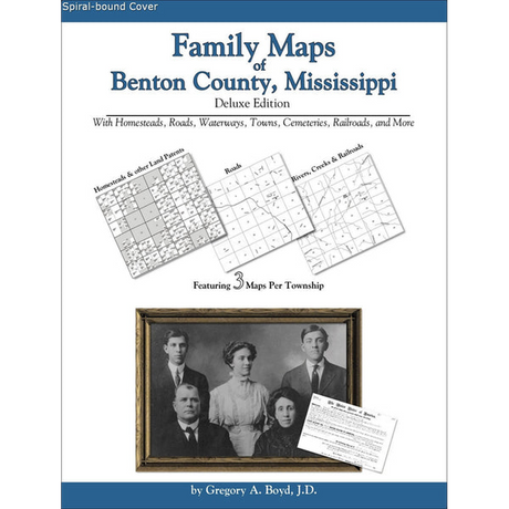 Family Maps of Benton County, Mississippi (Spiral book cover)