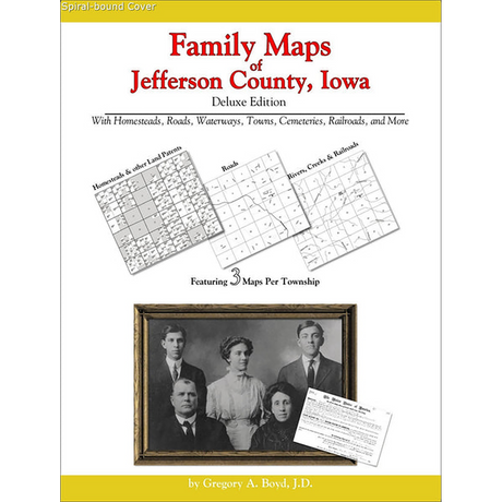 Family Maps of Jefferson County, Iowa (Spiral book cover)