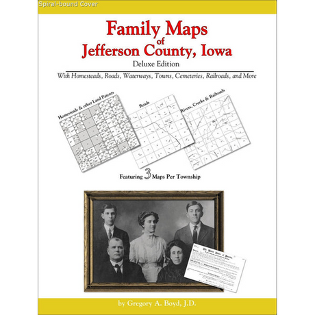 Family Maps of Jefferson County, Iowa (Spiral book cover)