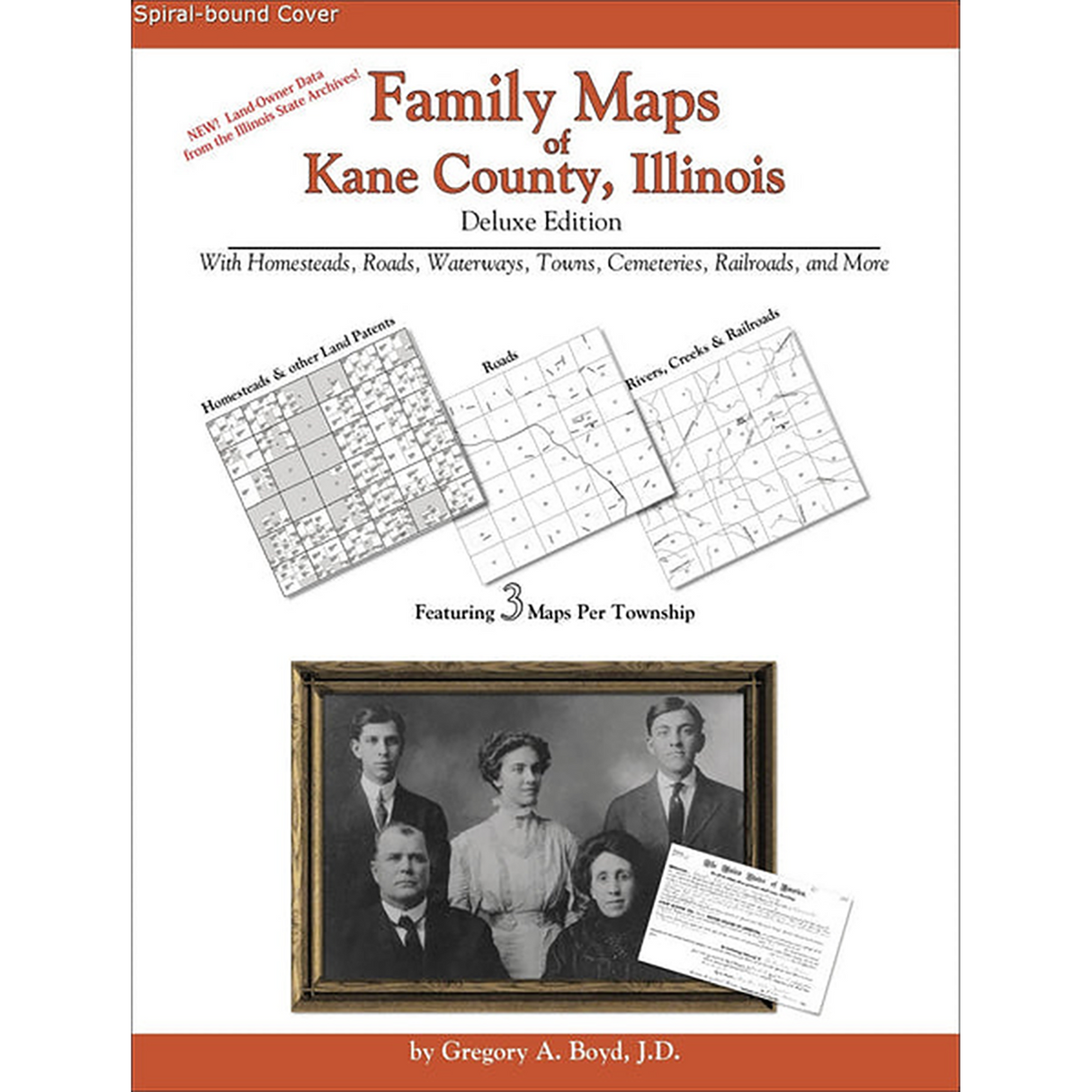 Family Maps of Kane County, Illinois (Spiral book cover)