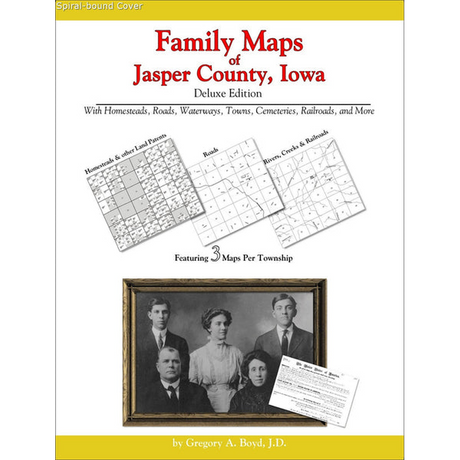 Family Maps of Jasper County, Iowa (Spiral book cover)