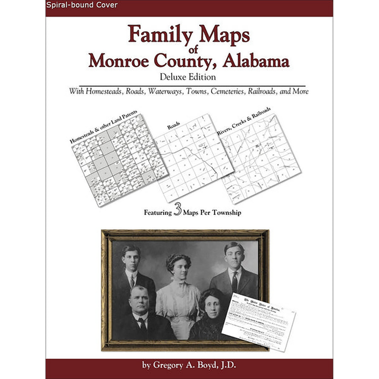 Family Maps of Monroe County, Alabama (Spiral book cover)