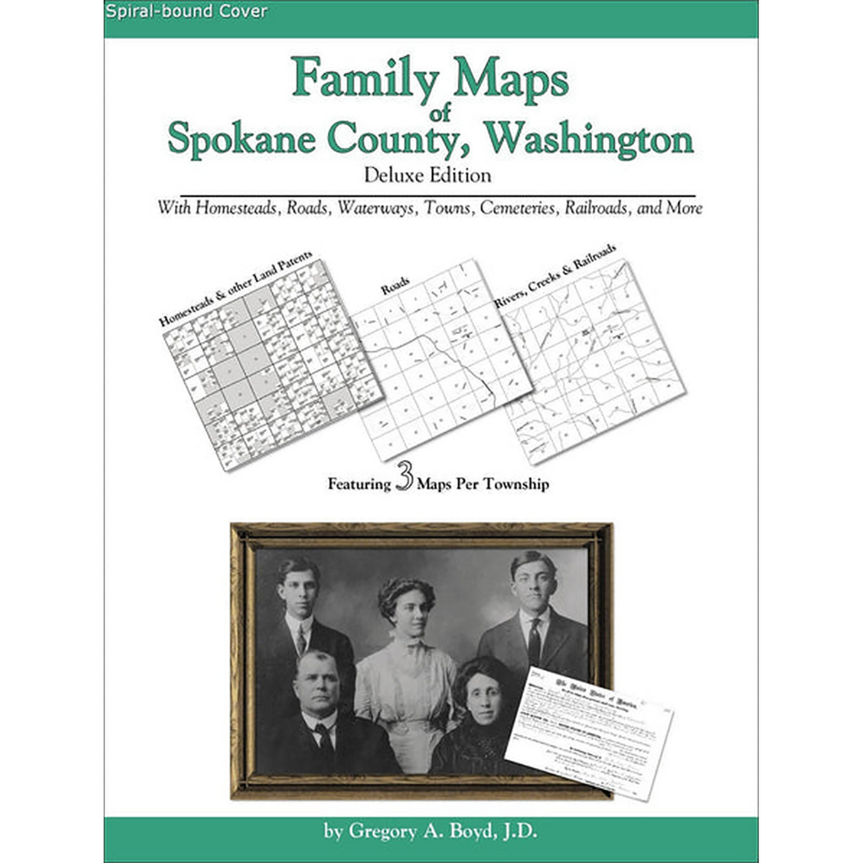 Family Maps of Spokane County, Washington (Spiral book cover)