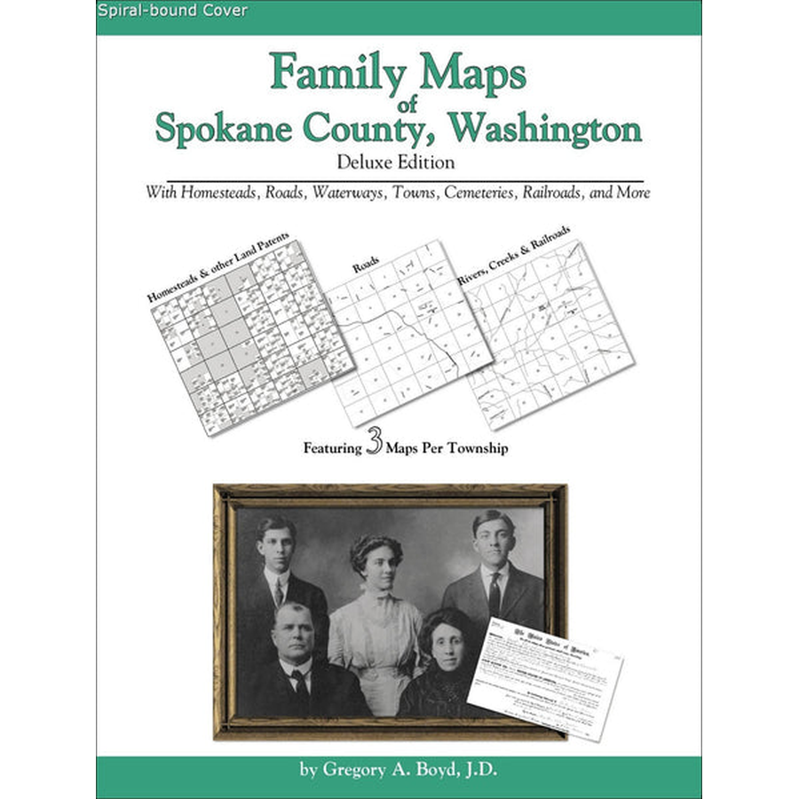 Family Maps of Spokane County, Washington (Spiral book cover)
