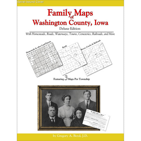 Family Maps of Washington County, Iowa (Spiral book cover)