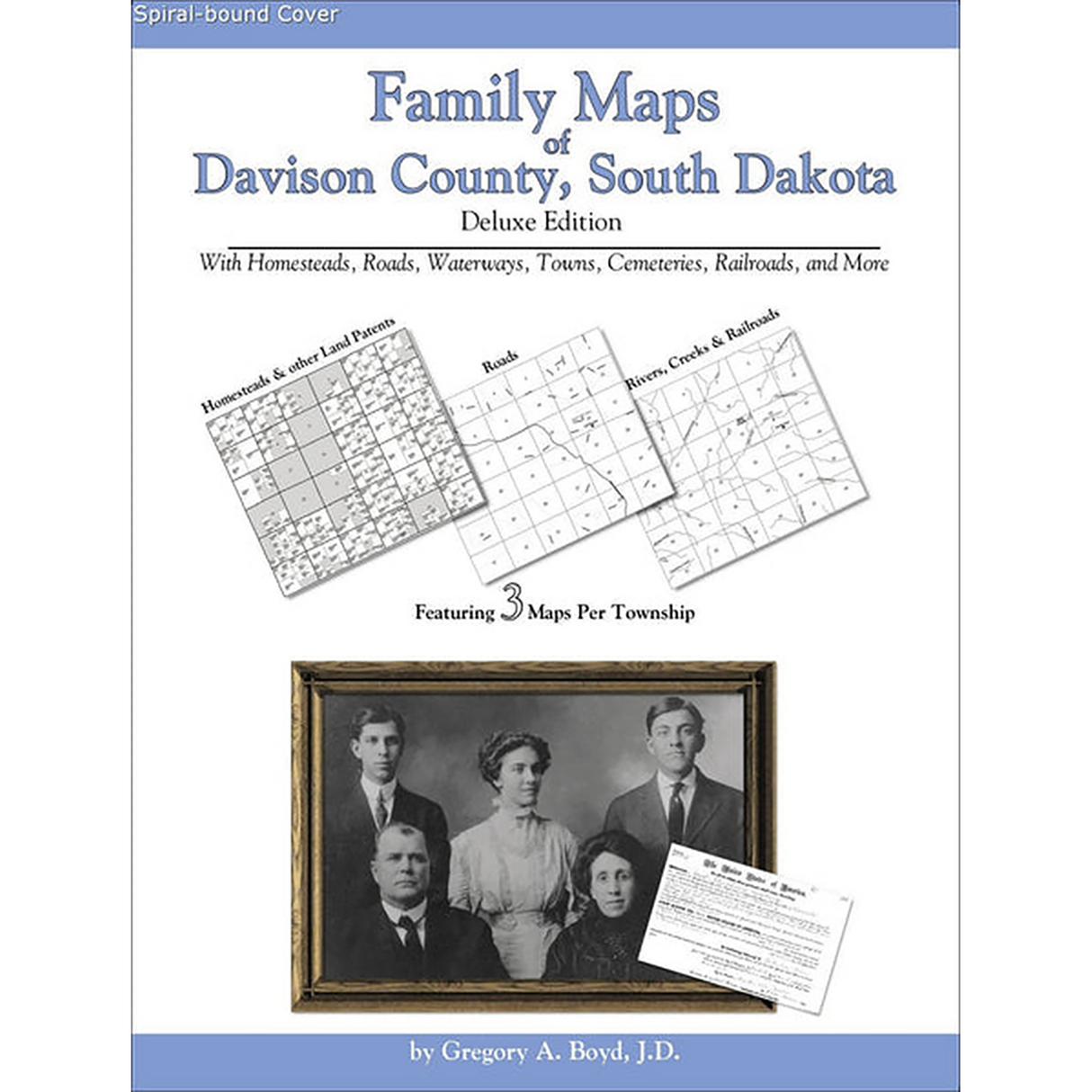Family Maps of Davison County, South Dakota (Spiral book cover)