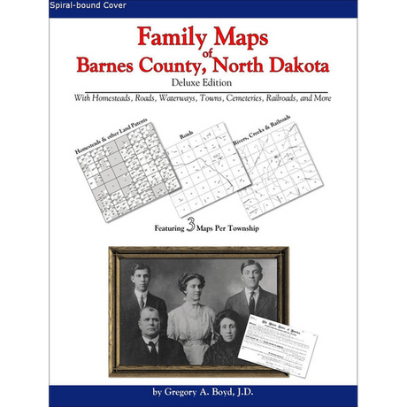 Family Maps of Barnes County, North Dakota (Spiral book cover)