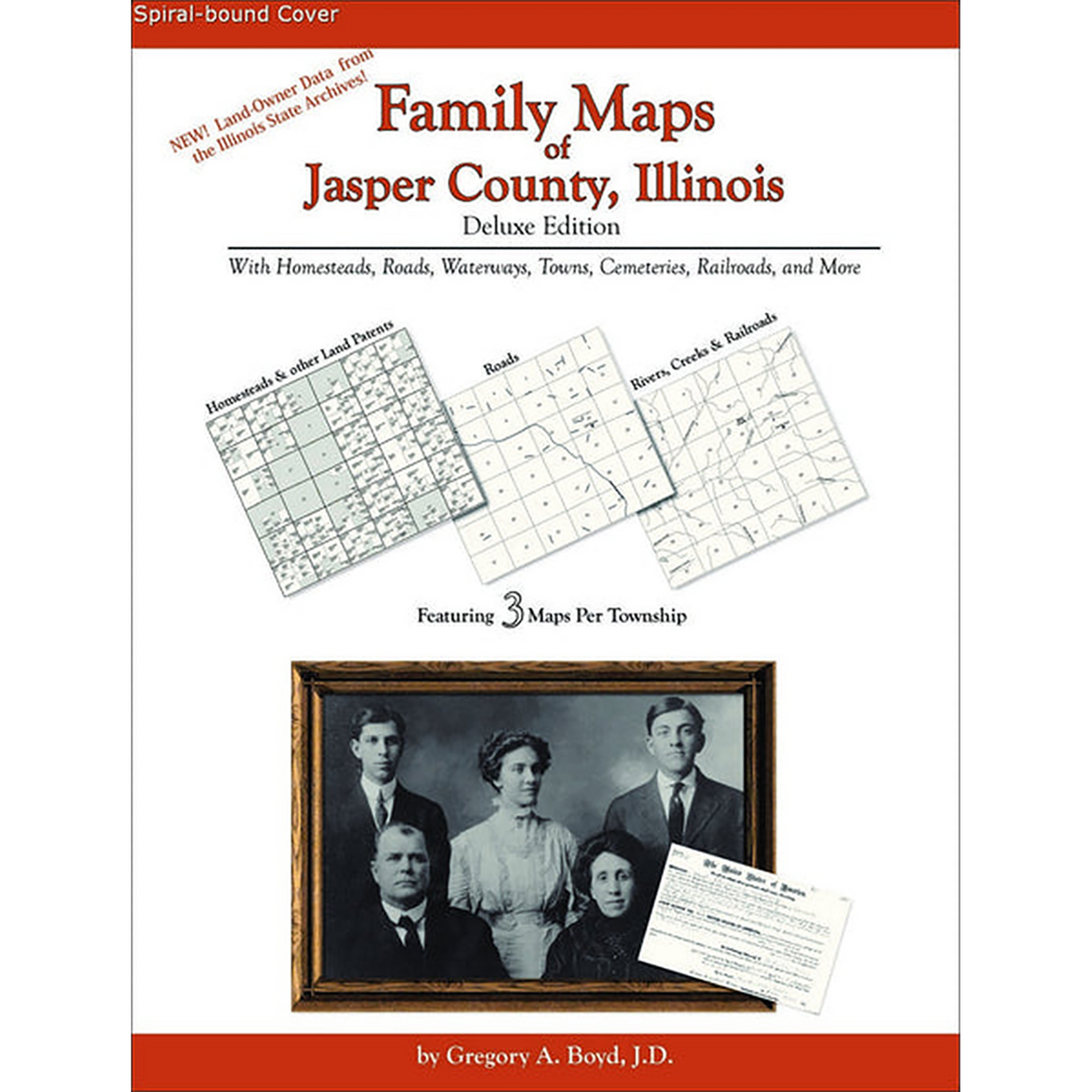 Family Maps of Jasper County, Illinois (Spiral book cover)