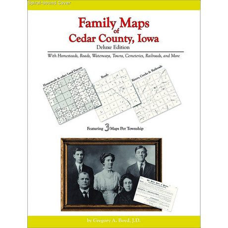 Family Maps of Cedar County, Iowa (Spiral book cover)