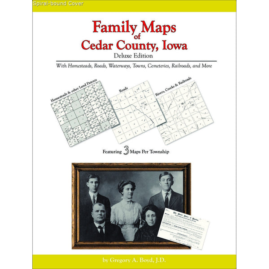 Family Maps of Cedar County, Iowa (Spiral book cover)