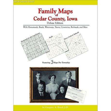 Family Maps of Cedar County, Iowa (Spiral book cover)