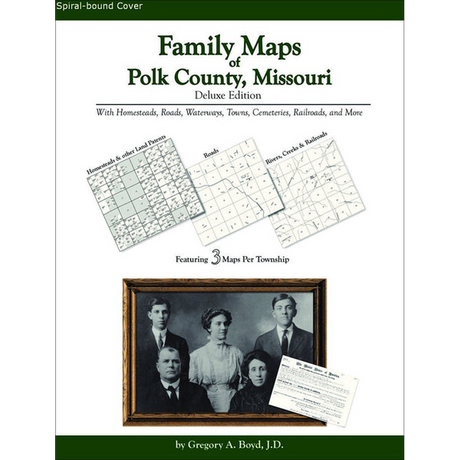 Family Maps of Polk County, Missouri (Spiral book cover)
