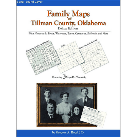Family Maps of Tillman County, Oklahoma (Spiral book cover)