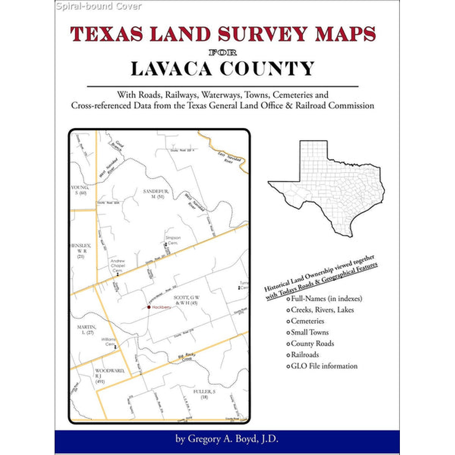 Texas Land Survey Maps for Lavaca County (Spiral book cover)