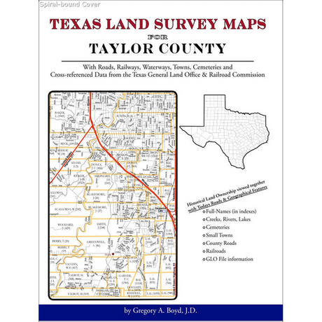 Texas Land Survey Maps for Taylor County (Spiral book cover)