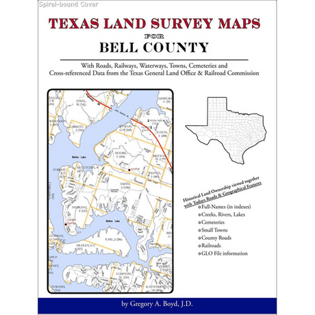 Texas Land Survey Maps for Bell County (Spiral book cover)