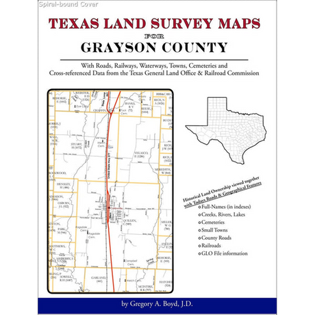 Texas Land Survey Maps for Grayson County (Spiral book cover)