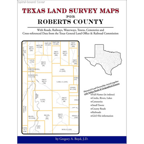 Texas Land Survey Maps for Roberts County (Spiral book cover)