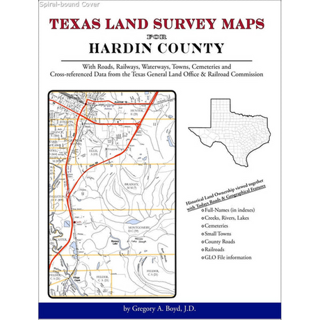 Texas Land Survey Maps for Hardin County (Spiral book cover)