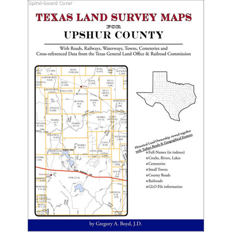 Texas Land Survey Maps for Upshur County (Spiral book cover)