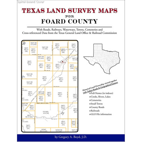 Texas Land Survey Maps for Foard County (Spiral book cover)